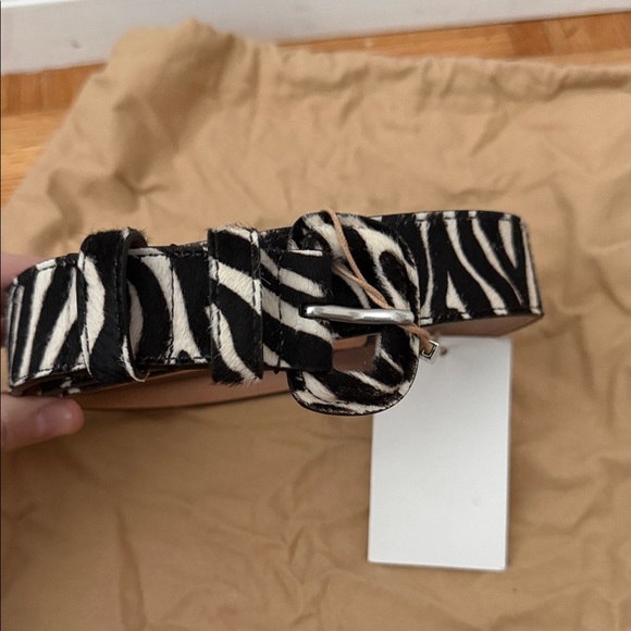 Michael Kors Collection Zebra Haircalf Belt - Picture 2 of 5